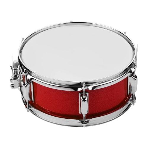 Btuty 12-inch Snare Drum Head with Drumsticks and Shoulder Strap Drum Key for Student Bands (Red)