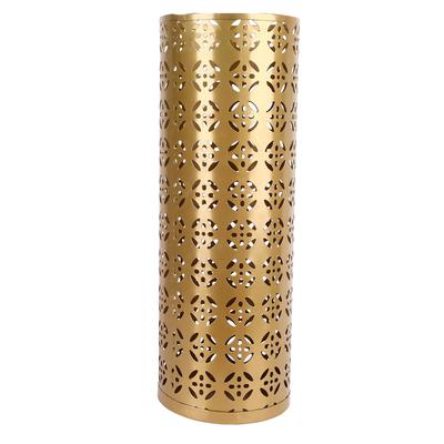 Umbrella Holder Round Rust Proof Stylish Hollow Copper Pattern Metal Umbrella Holder Bin for Home Entryway