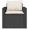 Vidaxl 4-Cz. Garden Lounge Set, Cushions, Black PE Rattan