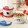 Bessice 304 Stainless Steel Cartoon Instant Noodle Bowl with Lid