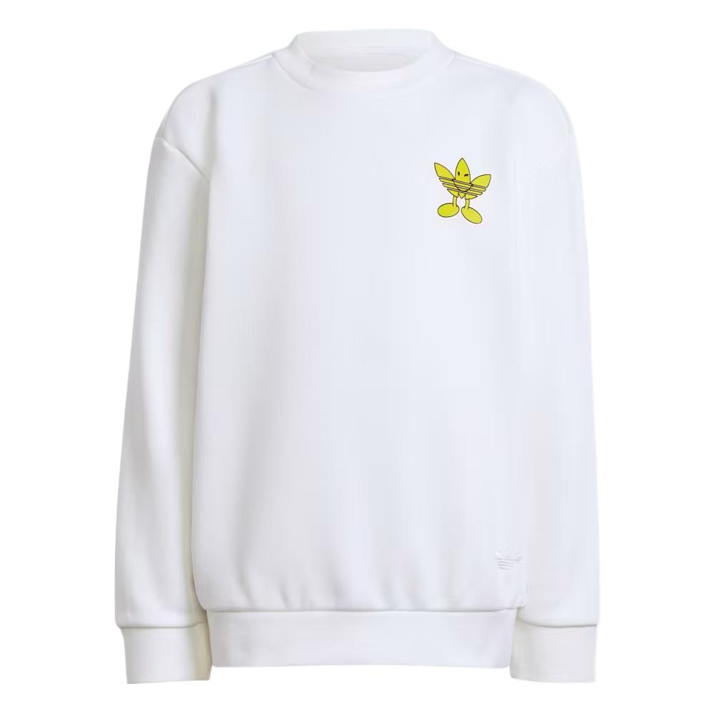 Adidas Originals X Smiley World Collaboration Casual Sports Suit Fashion Versatile Comfortable Skin-Friendly Kids suit White Black JD0431