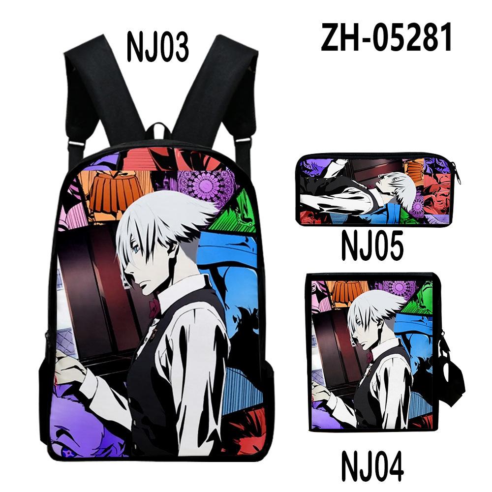 Klassisch Neuheit Cool Tod Parade 3D-Druck 3 Stück/Set Schüler Rucksäcke Laptop Tagesrucksack Rucksack Schräg schultertasche Federmäppchen