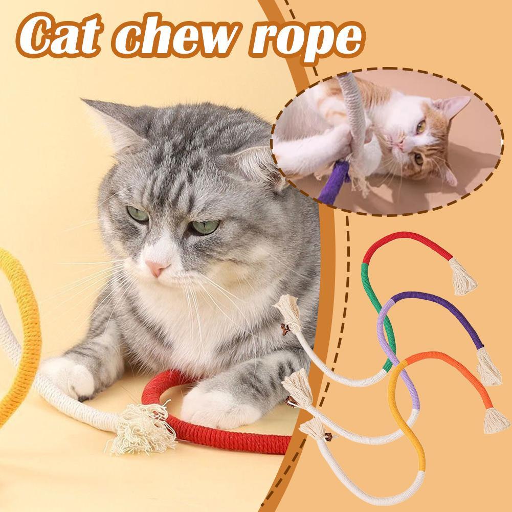 Cat Toys Chew Rope Safe Teeth Cleaning Toy For Indoor Kittens Interactive Cat Nip Toys For All Breeds Pet Supplies New