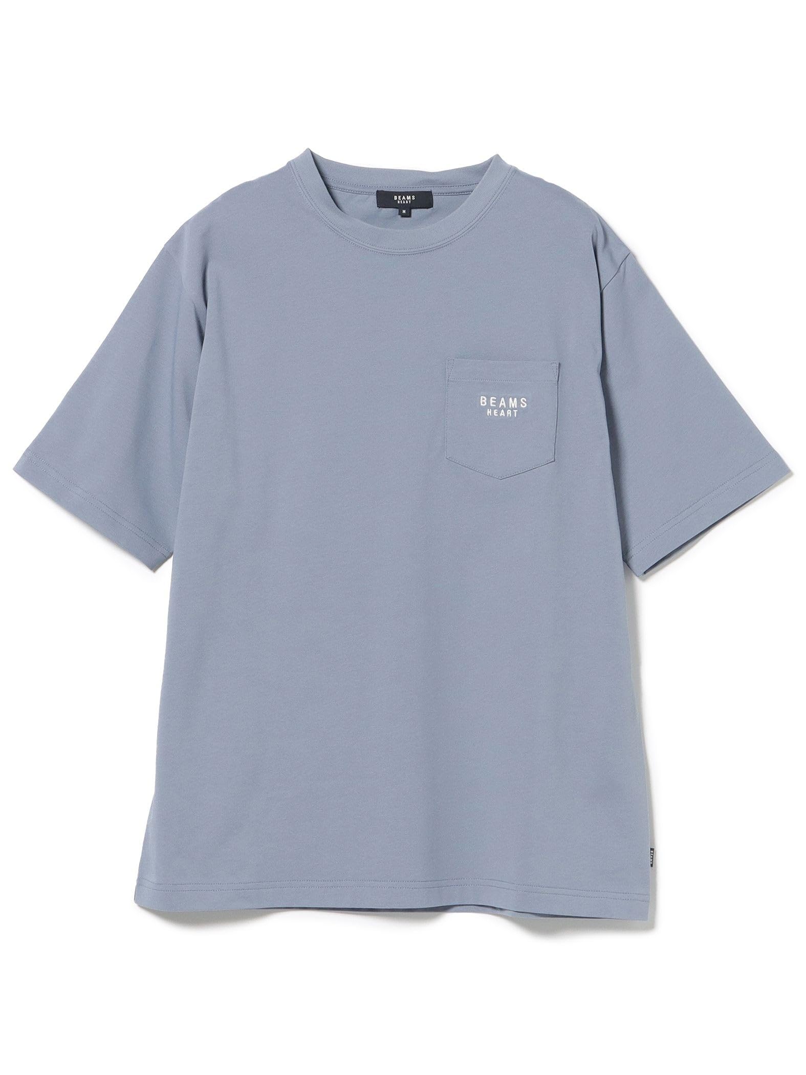 

Beams Heart Men s Short Sleeve Logo Pocket T-Shirt, Smoke Blue, Size L