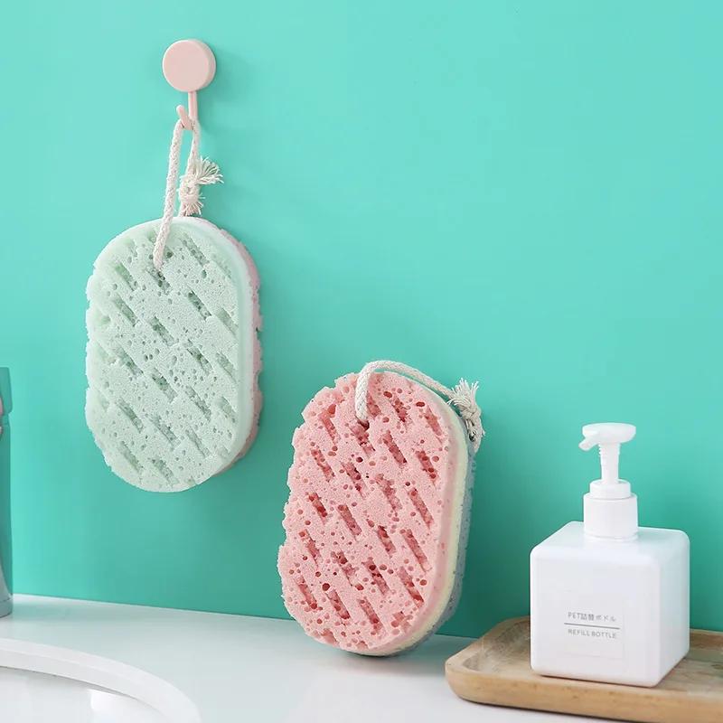 Morbida spugna da bagno Scrub per il corpo Bast Spazzola per massaggio Ciuffo Panno per il viso Scrubber per la pelle Relax Esfoliante Cura della pelle Accessori per la doccia