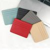 Business Anti-theft Brush PU Leather Card Slim ID and Bank Card Holder Wallet Protective Case Coin Card Holder Pouch