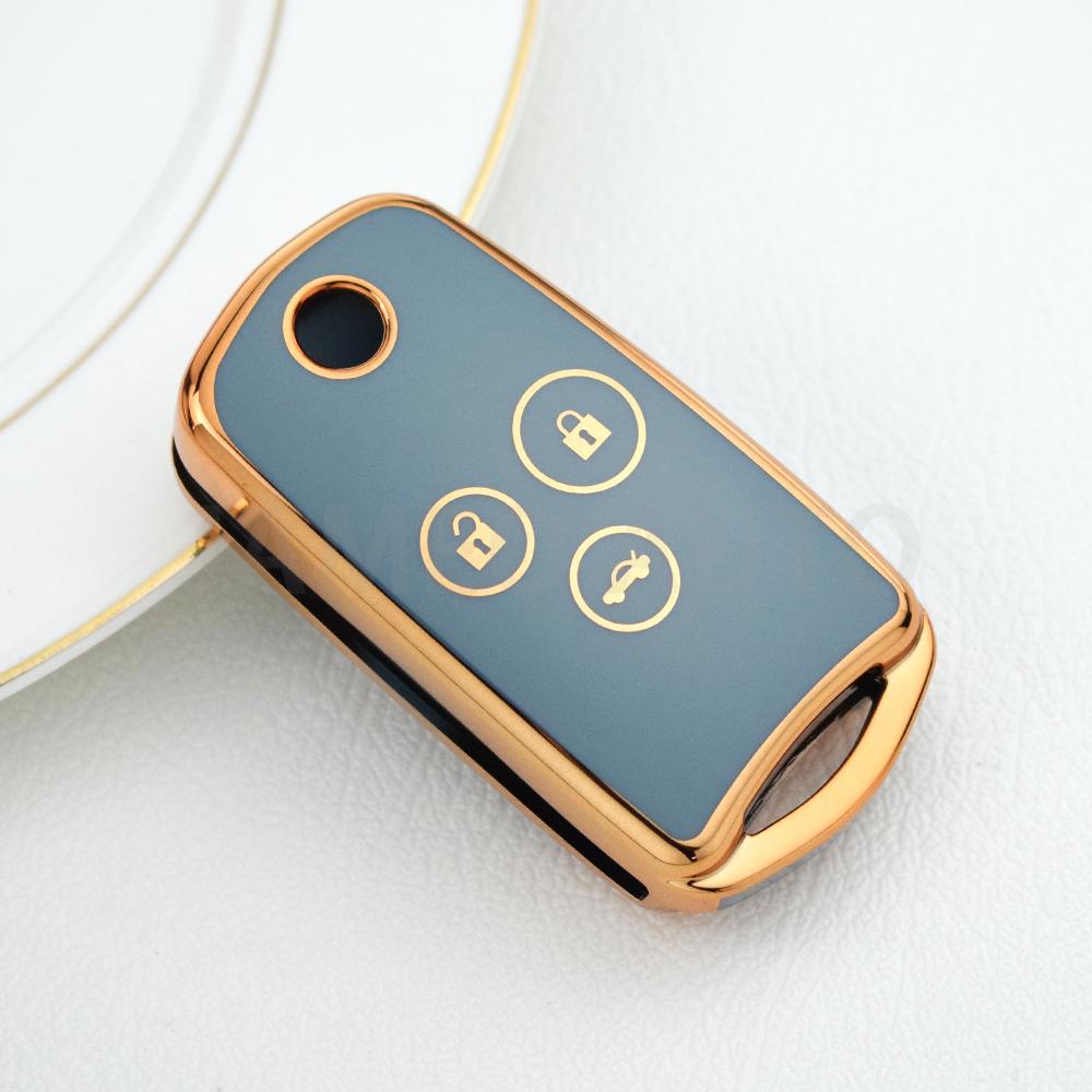 

2/3 кнопки ТПУ раскладной автомобильный дистанционный брелок для ключей, подходящий для Honda Acura Civic Accord Jazz CRV HRV чехол для ключей 3 Butonns Grey