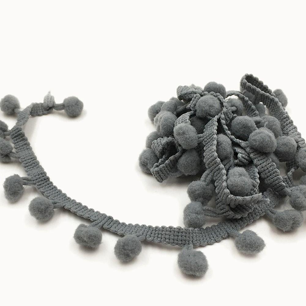 20 Yard Mini-Größe Pompon-Borte 1,2 cm Kugelkissen-Dekoration Pompom-Fransenband DIY Bastel-Tischdecken-Kanten-Nähspitze