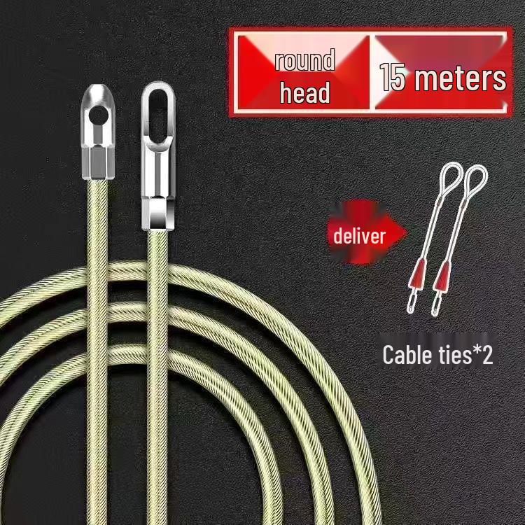 Elektriker Drahtzieher: Stahlfeder-Einziehband für verdeckte Glasfaserkabel mit Flachkopf