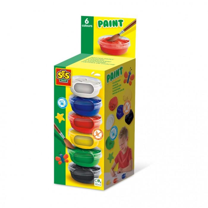 Plakátové barvy Základní barvy 6 ks X 45 Ses Kreativní 00381