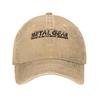 Metal Gear Solid Logo Unisex Czapki Baseballowe MGS Gra Postarzane Płukane Czapki Kapelusz Vintage Outdoor Golf Regulowana Czapka Snapback