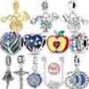 Charms 925 Silver Original Family Tree Cherry Love Paw Charm Beads Pendant Fit Bracelet Diy Woman Jewelry Making