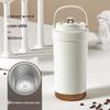 316 Ceramic Liner Thermos Cup for Female Students - Portable Travel Coffee Cup with Double Drink and Straw.