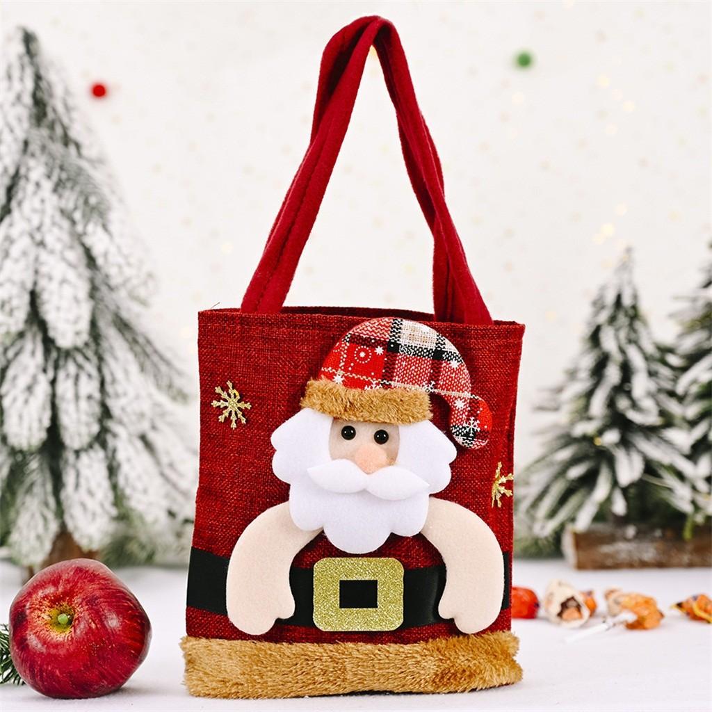 

Рождественский мешок конфет винный чулок бутылка подарок украшения декор One Size