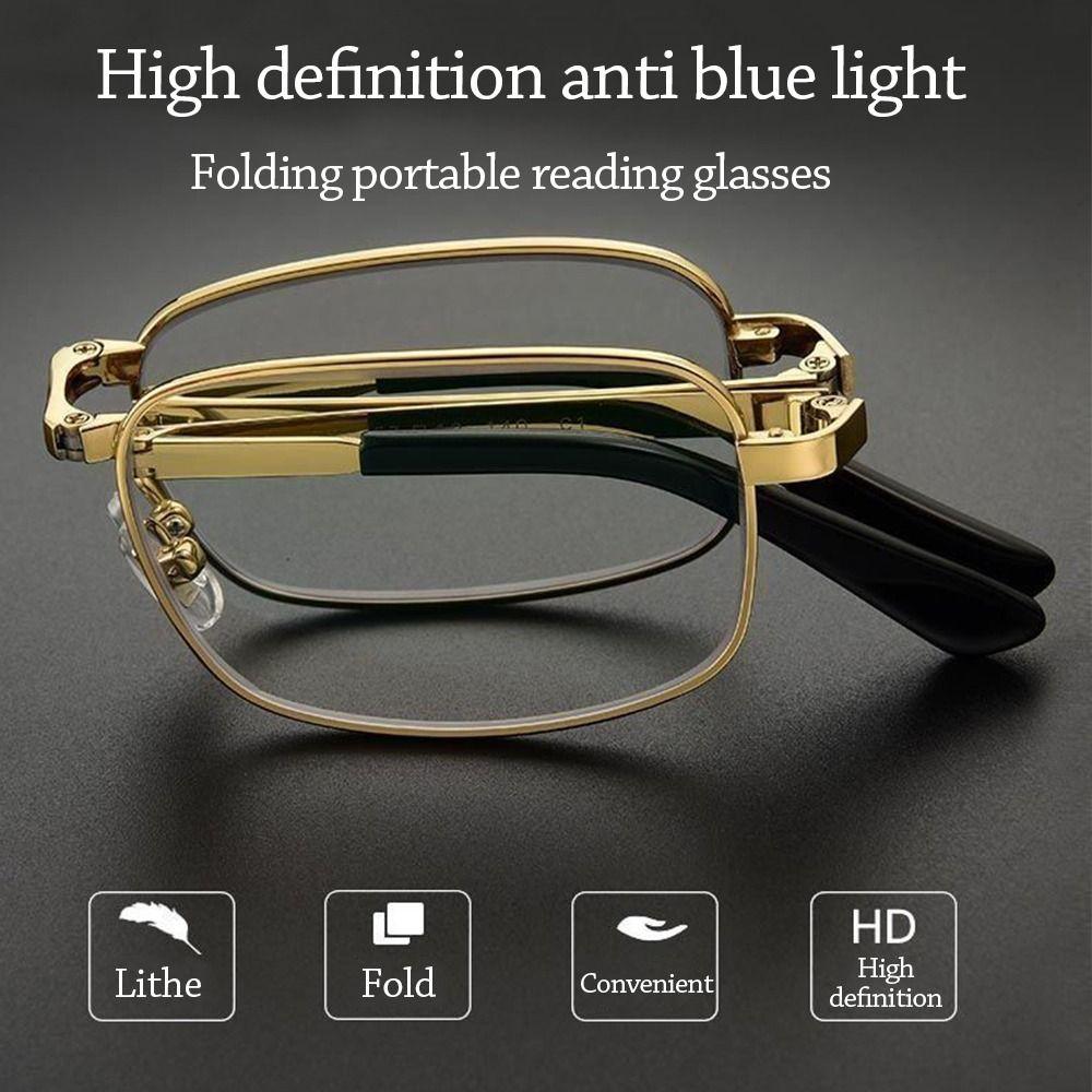 Blue Ray Blocking Anti-Blue Light Reading Glasses High-Definition Eye Protection Presbyopia Eyeglasses Folding Ultralight
