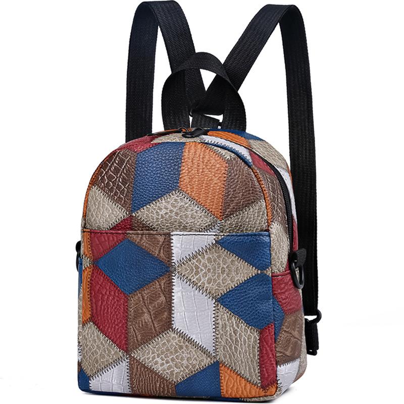 New delivery retro contrasting color messenger bag retro style contrasting color retro backpack