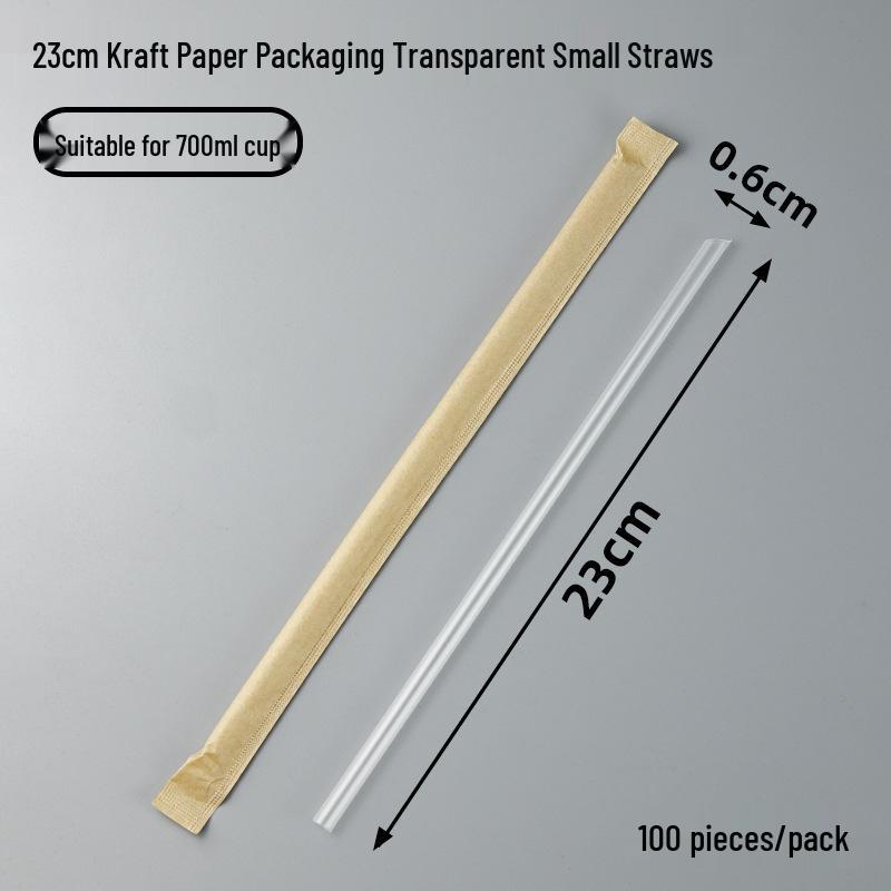 Individually Wrapped Biodegradable Black Straws for Hot Drinks - Thick & Thin, PLA, 2000 pcs.