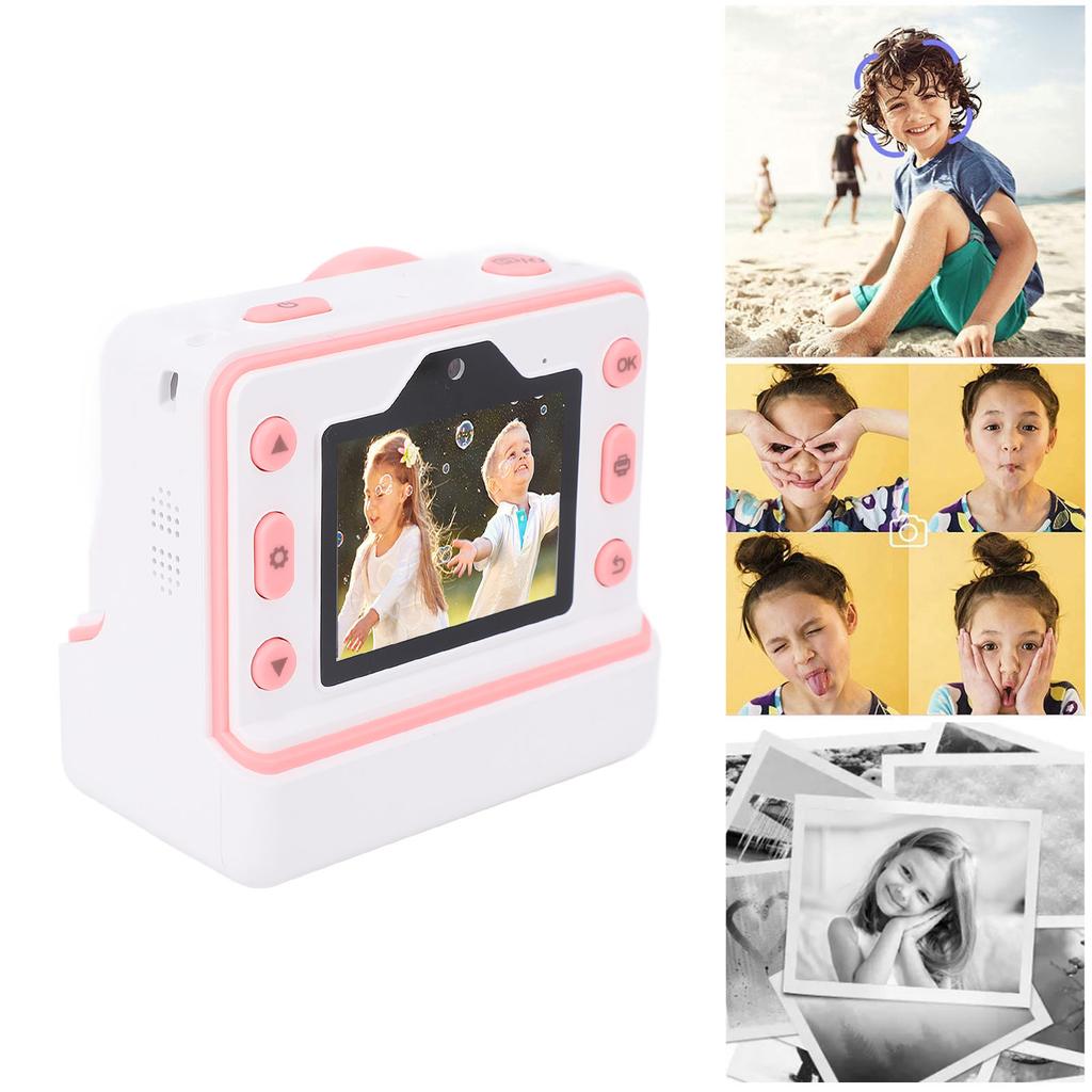 48MP   Fotocamera di Stampa con 3 Rotoli di Carta Termica Fotocamera Doppia Anteriore Posteriore Schermo HD Stampa Termica Foto in Bianco e Nero per Bambine Bambini