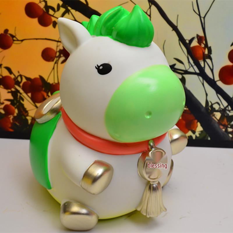 New Soft Glue Horse Piggy Bank for Kids - Large Capacity, Decorative Savings Jar, Perfect for Spring Festival Gifts