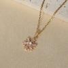 Simple Colorful Snowflakes Pendant Necklaces for Women Fashion Zirconia Necklace Wedding Party Jewelry Accessories Christmas Gift