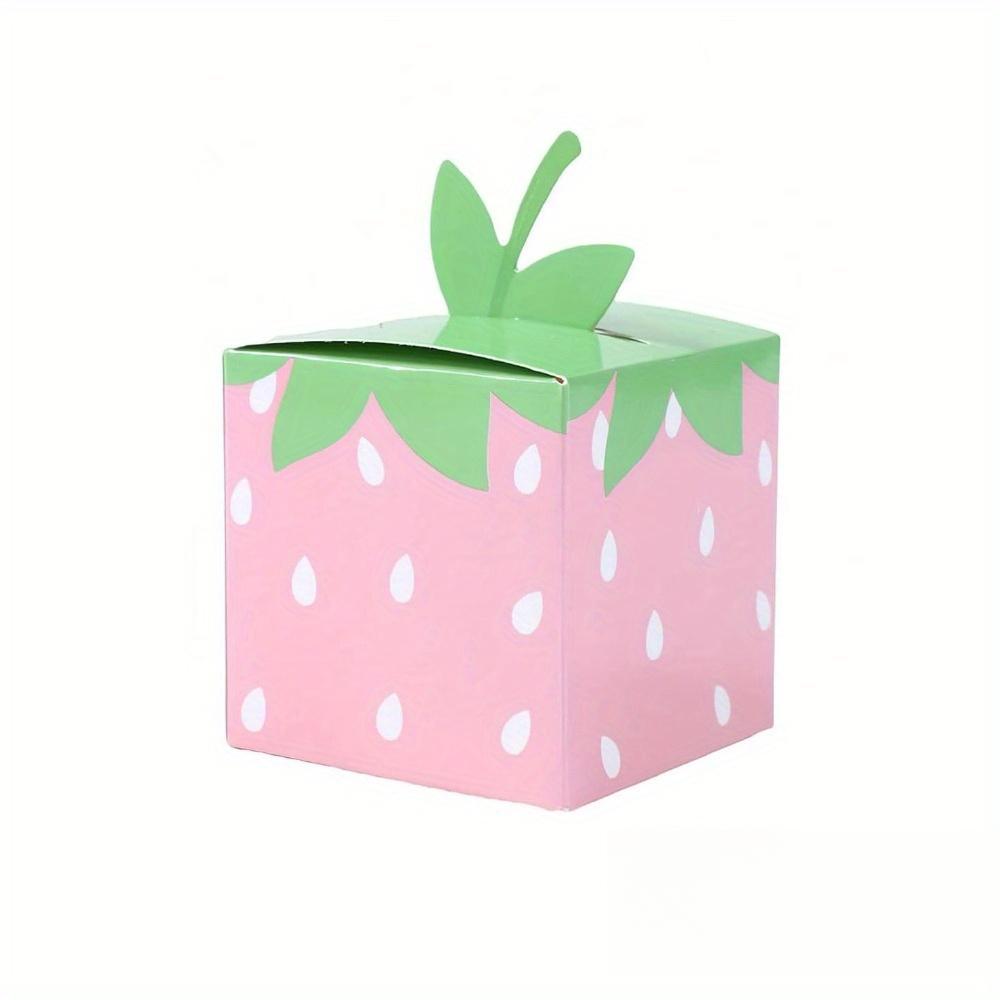 

50 шт. подарочных коробок с клубникой, симпатичная коробка для угощений с фруктами и клубникой, подарочная упаковка для тематической вечеринки по случаю дня рождения, изготовление ювелирных изделий, демонстрационные и упаковочные принадлежности 50pcs розо