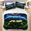 Predator Green Markings Swords Threepiece Set 1 Duvet Cover 2 Pillowcase Without Core Bedding Set Soft And Comfortable