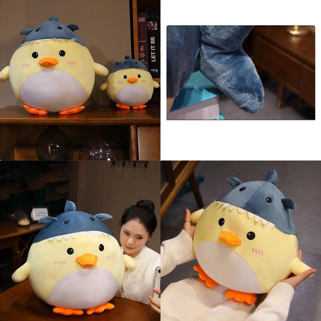 Soft And Cute Cartoon Shark Duck Plush Toy For Kids Office Chair And Nap Time Animal Stuffed Doll