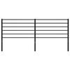 VidaXL Black Metal Headboard 200 Cm 352357
