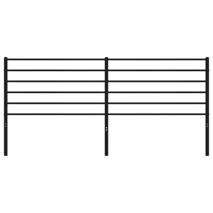 VidaXL Black Metal Headboard 200 Cm 352357