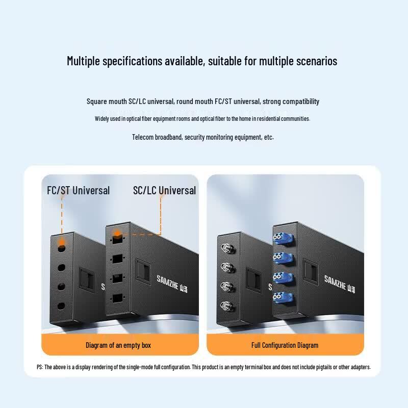 SAMZHE 24-Port LC/SC Universal Fiber Optic Terminal Box