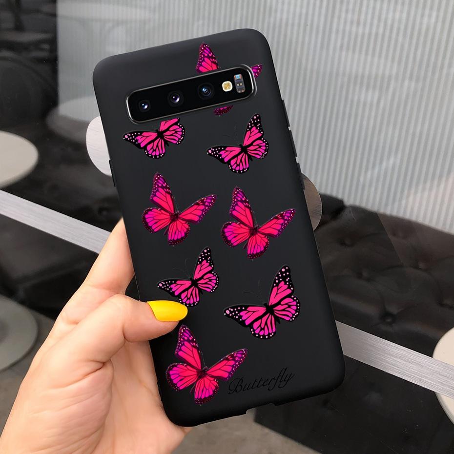 Silicon Case For Samsung Galaxy S10 Plus Phone Cover Samsung S10 S 10 S10e Flower Soft TPU Funda GalaxyS10 10e S10Plus Couqe