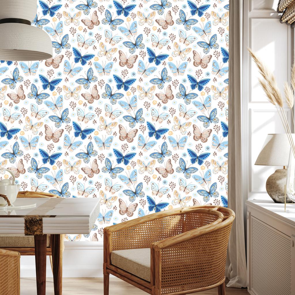 Colorful Butterflies Wallpaper for Living Room and Bedroom 50x1000