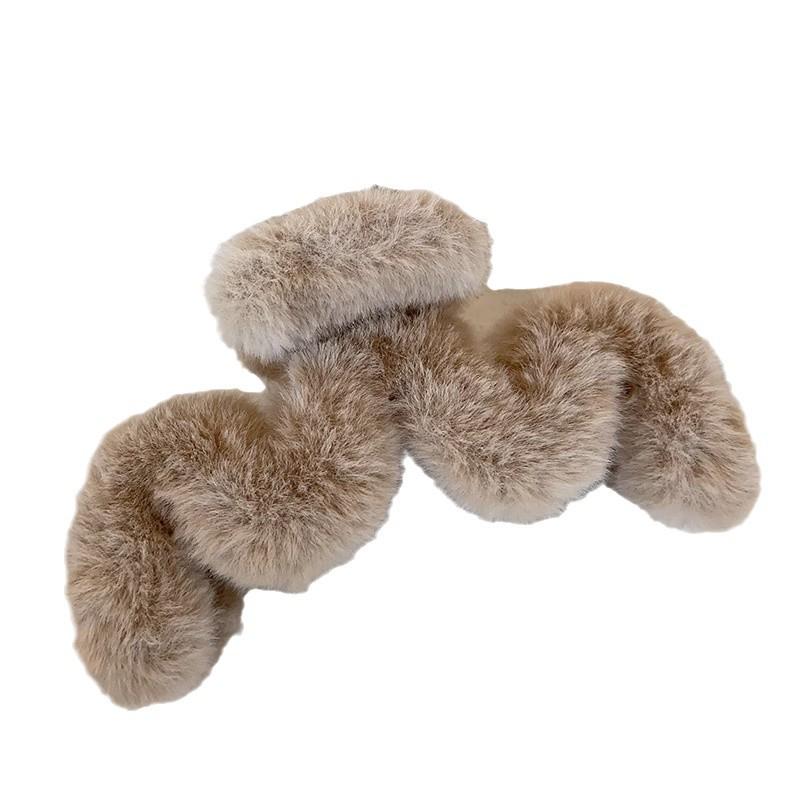 Autumn/Winter 2025 Plush Wave Claw Clip: Luxury Large Fluffy Hair Accessory for Women