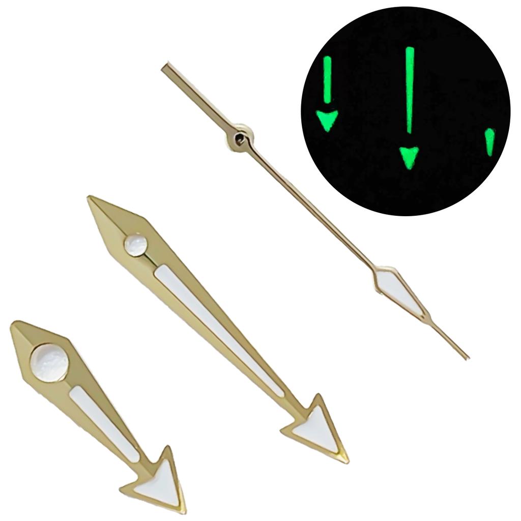 Watch Hands Fit NH34 NH35 NH36 7S26 7S36 4R35 4R36 Movement Green Luminous Silver Black Orange Gold
