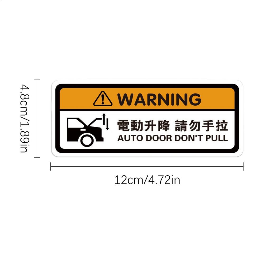 

Car Door & Tailgate Warning Sticker Reflective Safety Decal Fleet Parking Lot Garage Use, Highway Commute Driving Safety Supply