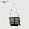 Ladies Messenger Bag Fashionable All-Match One-Shoulder Checked Bucket Bag