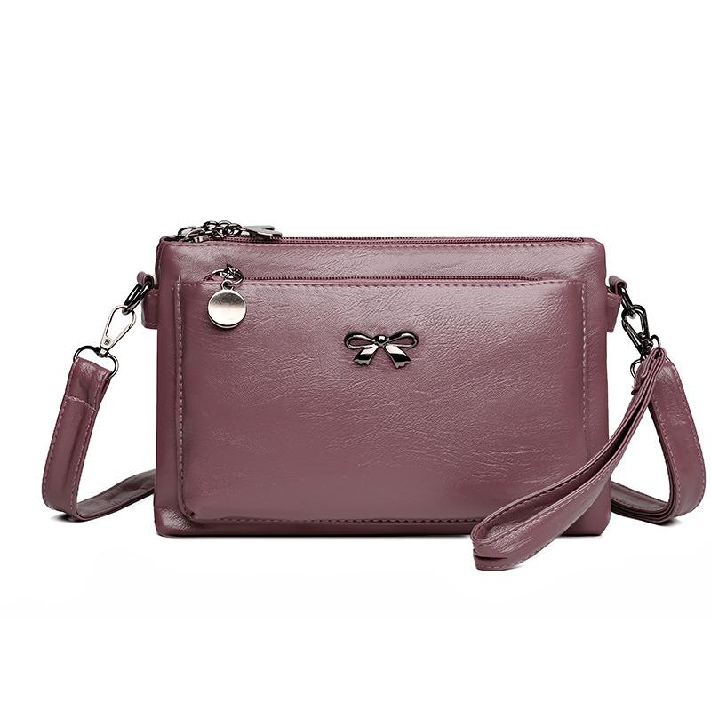 Messenger Bag Middle-aged Mother Bag Soft Leather Women's Bag Shoulder Bag