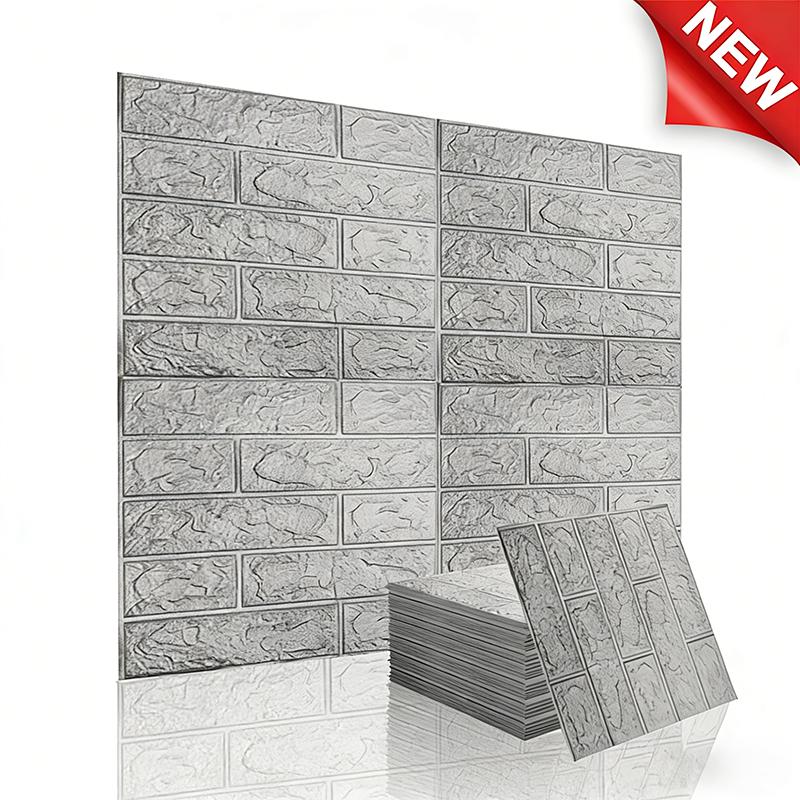3D solid color wall sticker self-adhesive living room decoration wallpaper 35X38.5cm