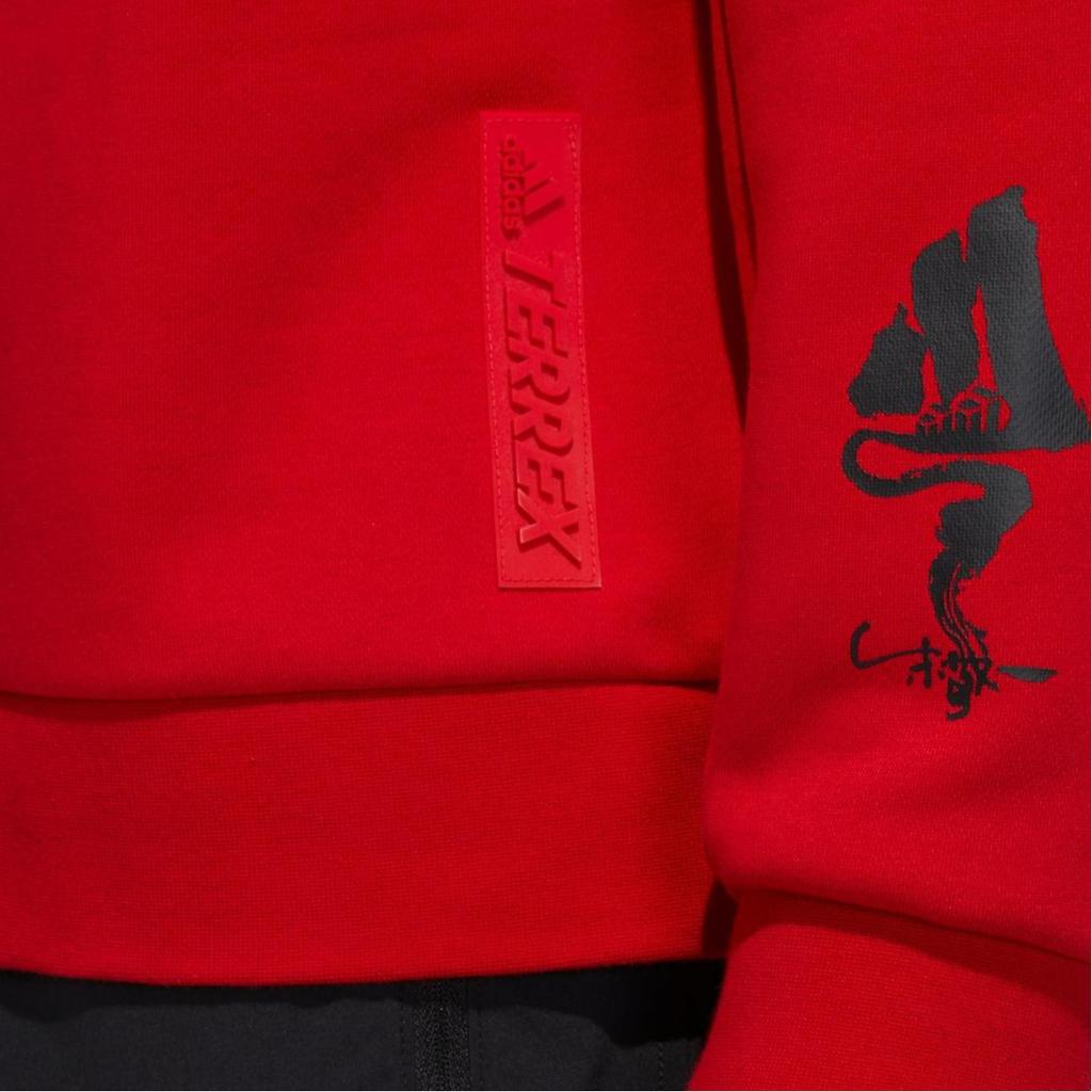Adidas Cny Sweat Casual Sports Crew Neck Sweatshirt Men Tops Light-Crimson GN9460