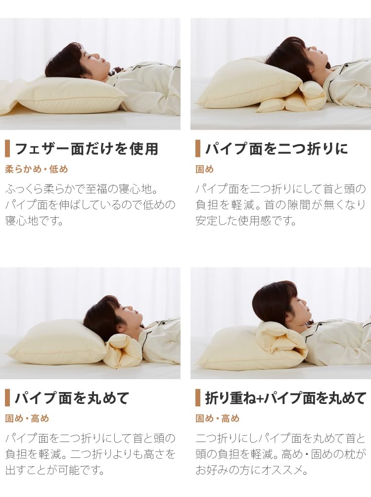Maruhachi Mawata, Doctor of Medicine Recommended, Official Manufacturer, Foldable Pillow with Cover, Ideal for Hotels and Inns, Relieves Shoulder and