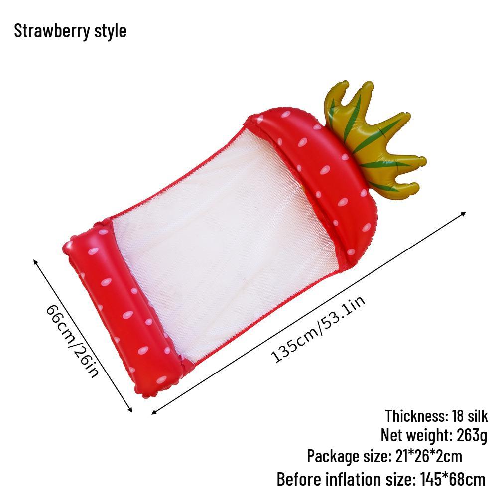 Foldable Striped Pool Hammock: New Style Inflatable Float & Mesh Recliner