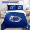 Set Biancheria da Letto Rangers FC Stampato 3 Pezzi Copripiumino Traspirante con Federe Biancheria da Letto Decorativa per Camera da Letto Casa