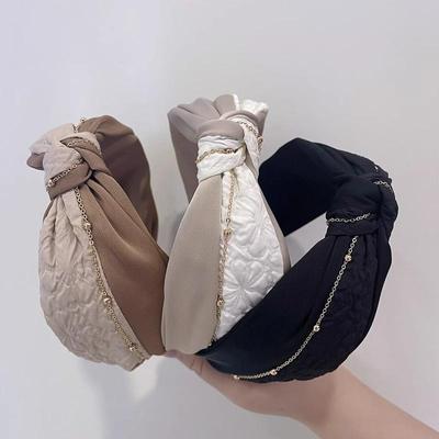 Damen Vielseitiges Stirnband mit hohem Oberteil, Retro-Breitkrempe - Hautschmeichelndes geknotetes Haaraccessoire zum Gesichtwaschen
