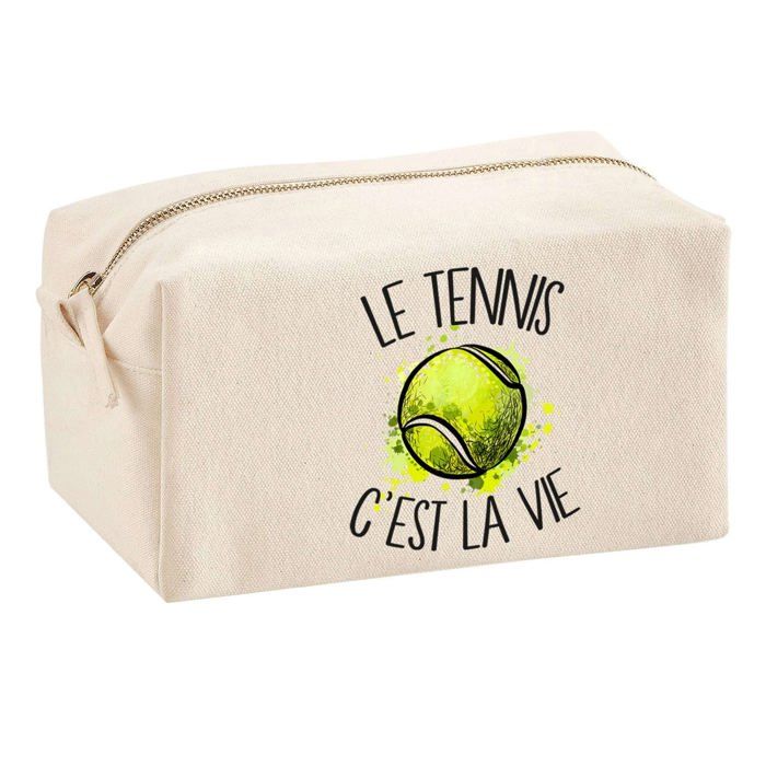 Trousse multifonction Tennis c'est la Vie Cadeau Anniversaire Noël Idée Personnalisé Original | Trousse Scolaire Fournitures Bureau