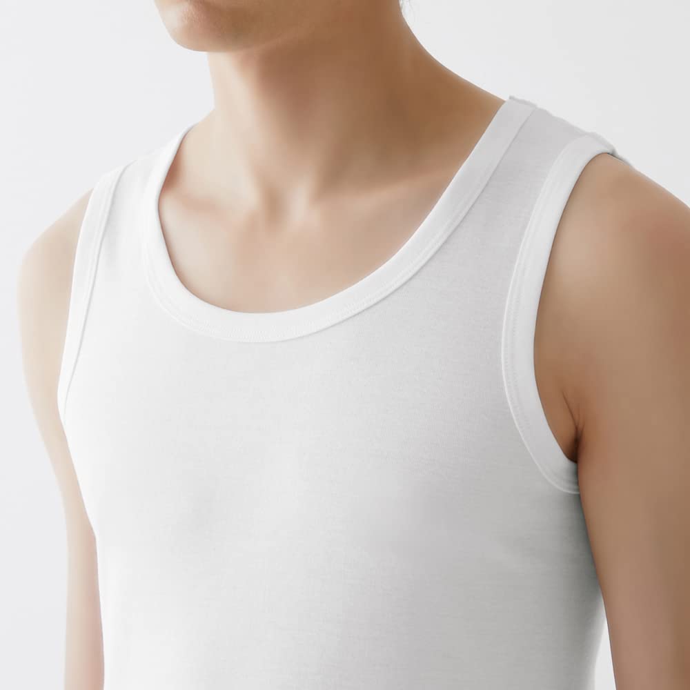 Gunze Nextra Cotton Tank Size YN0020A Top, Long-Lasting Deodorizing, 100% Cotton, Men's, Gray, LL,