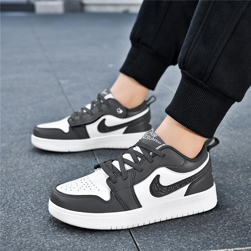 Unisex Kids' Autumn Velcro Sports Sneakers - White Casual Style