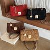 Womens Mini Square Crossbody Bag With Rhombus Quilting Chain Strap Daily Commute Urban Style