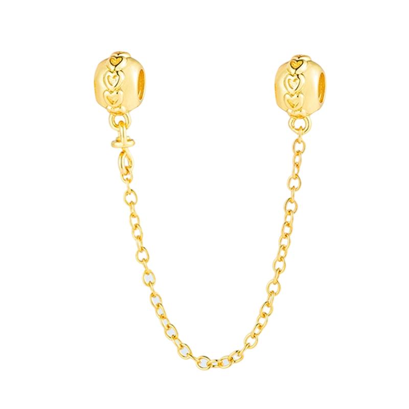 New Gold Plated Star Heart Charm Beads Pendant For Snake Bracelet Necklace DIY Jewelry Making Women Gift Sparkling