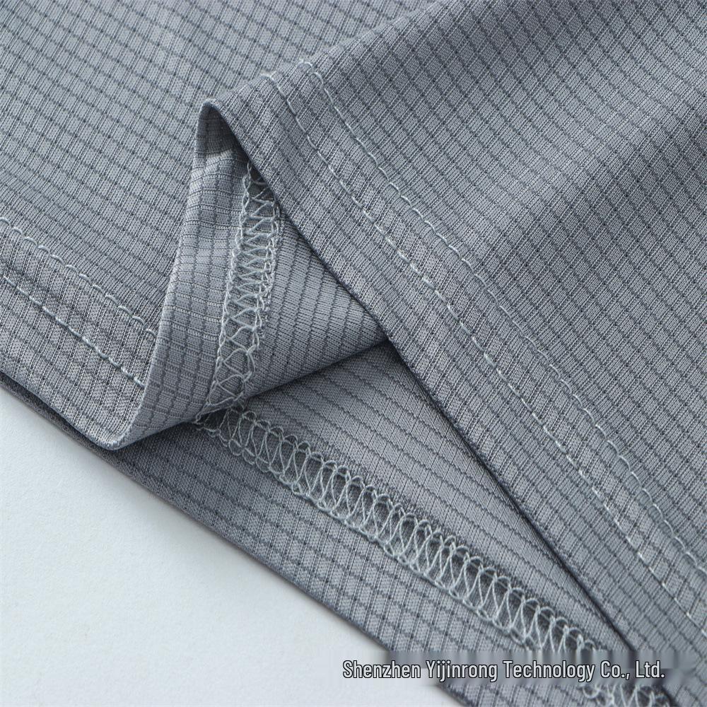 Men's Quick-Dry Checkered Crew Neck Short Sleeve Running Shirt