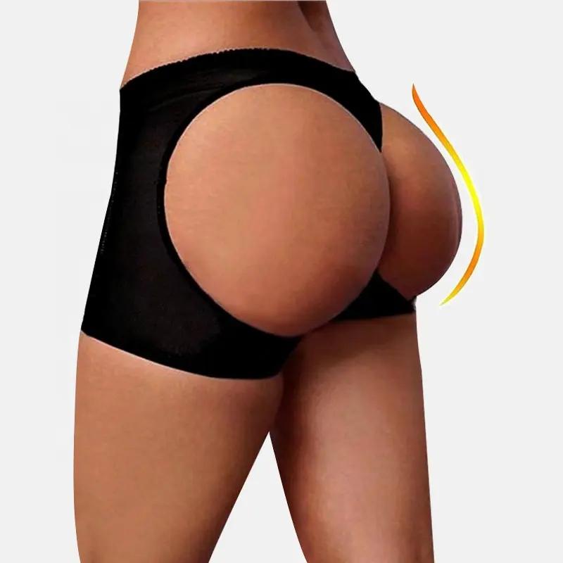 Women s Breathable Medium Control Spandex/Polyester Shapewear Slimming Underwear Hip & Butt Enhancer Padded Butt Lifter Panties S чёрный
